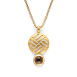 925/- pendant, gp satin/pol., sq 0,99ct