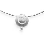 925/- Pendant matt/glossy, brilliant 0.03ct
