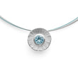 925/- Pendant matt/ blue topaz