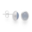 925/- Earrings matt/glossy, chalcedony 2.39ct