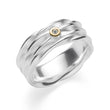 925/- Ring, fg textured/glossy, 0.015ct