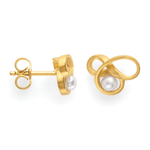 925/ear studs,gold-pl,matt,cul.freshw.pearl 0,37ct