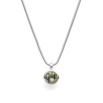 925/- pendant, matt/pol., amethyst green 3.1 ct