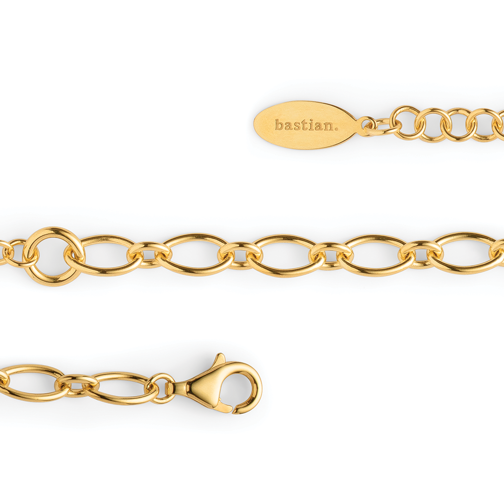 925/- bracelet, gold-plated, poliert, 45+3cm