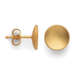 925/- ear studs, gold-plated, matt/polished, 8mm