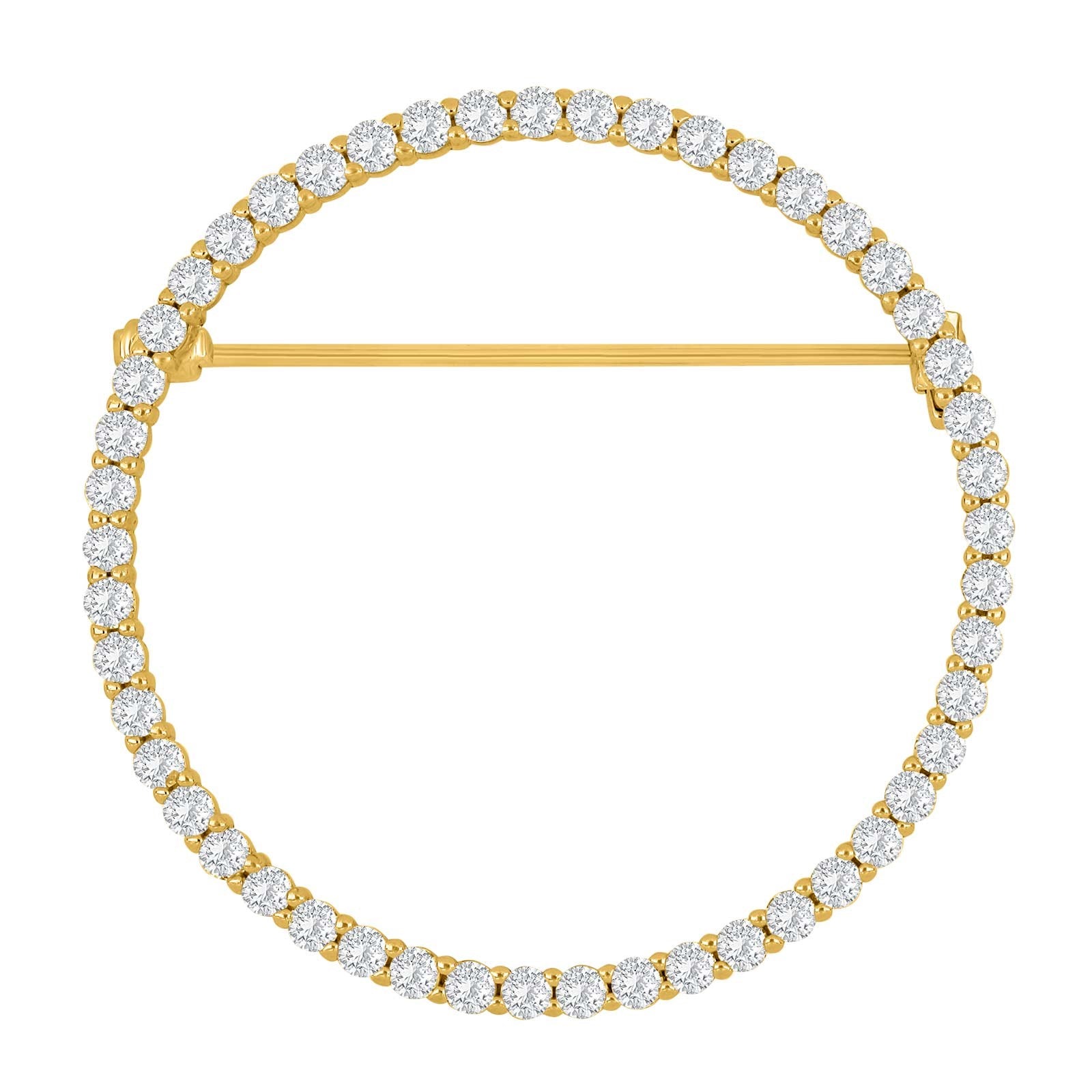 silver brooch circle 40mm OBINOR