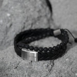 SON armbånd sort kalveskind