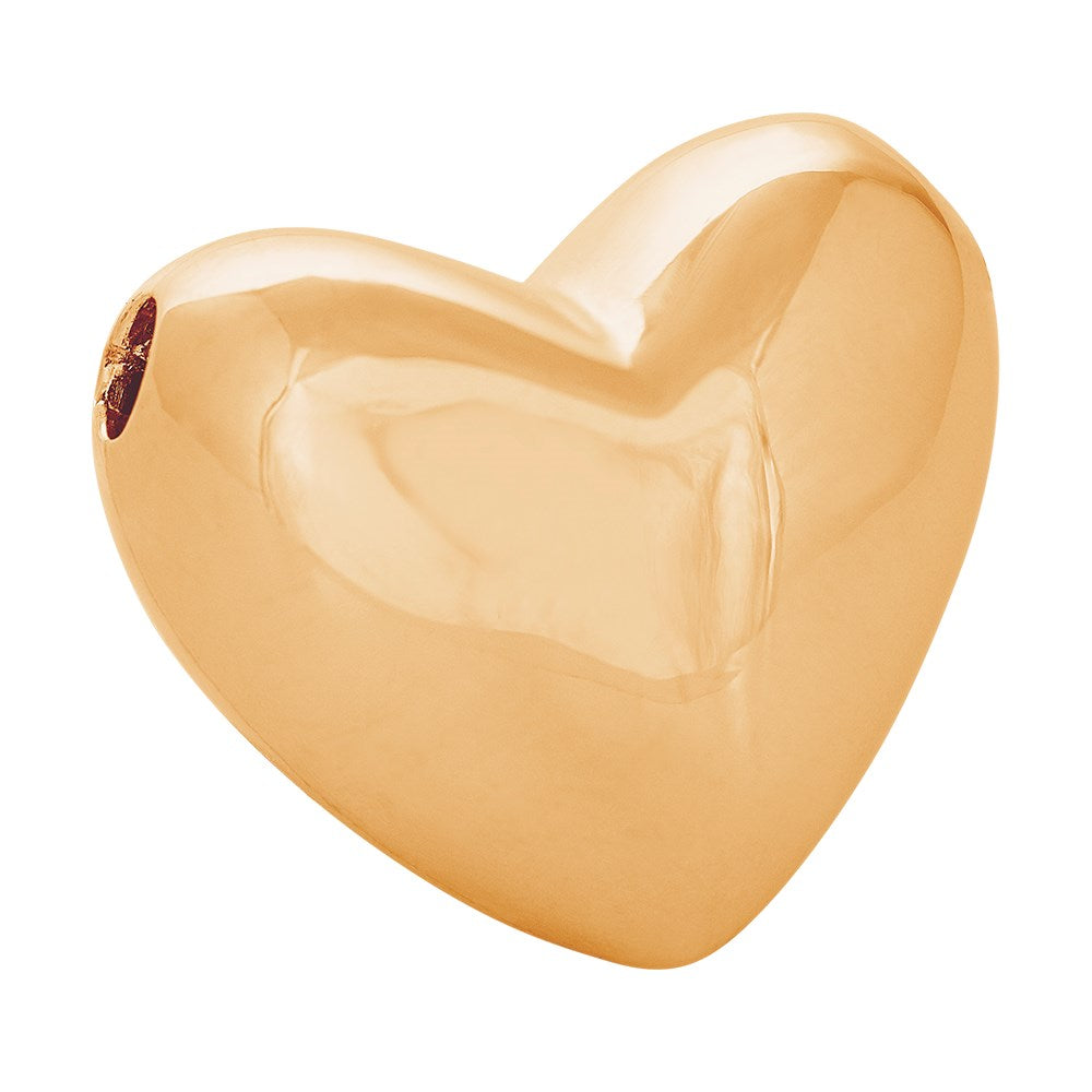 14ct gold/silver rhod. heart