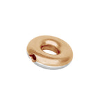 14ct gold/silver rhod. claps "donut"