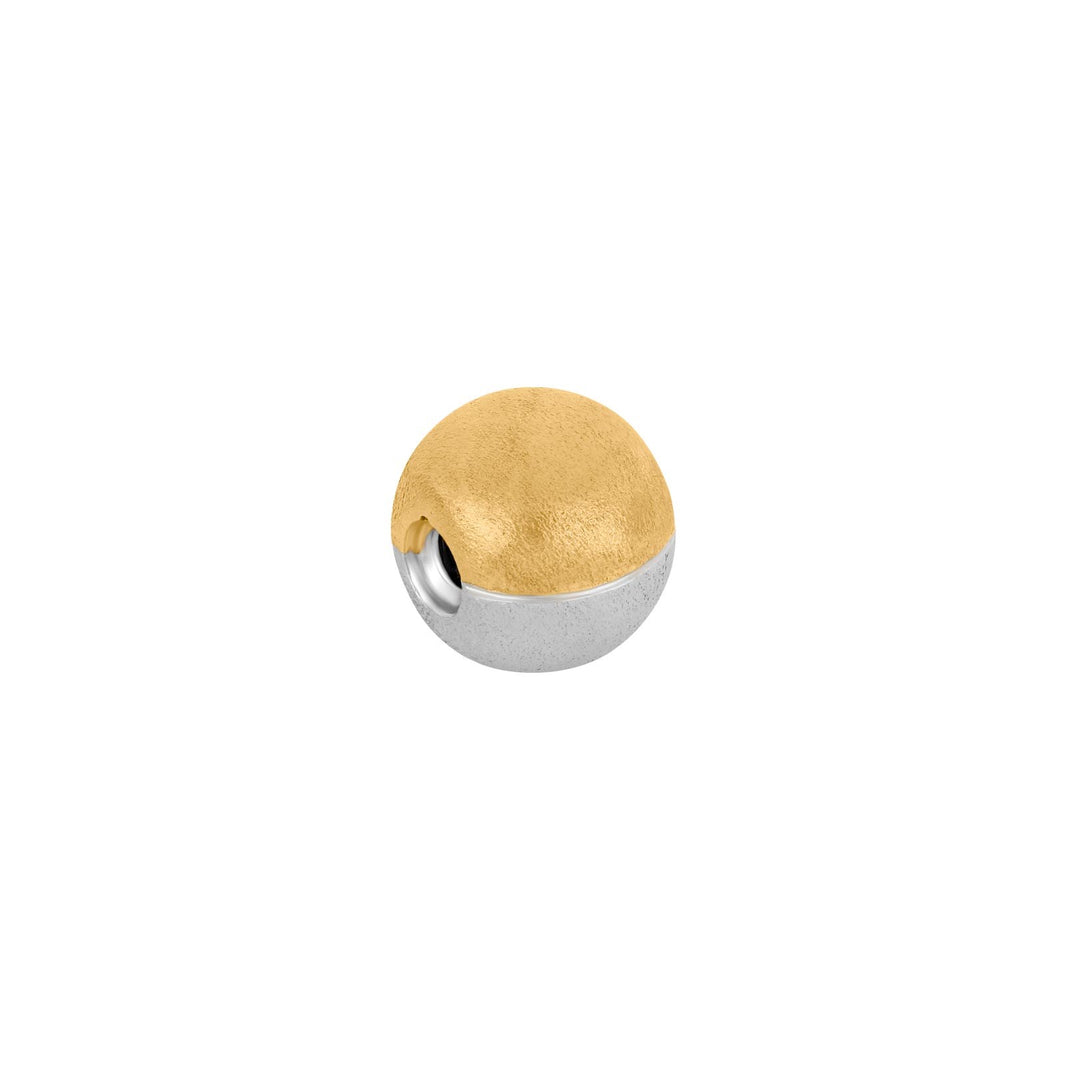 Silver rhod./gold plated ball 12mm