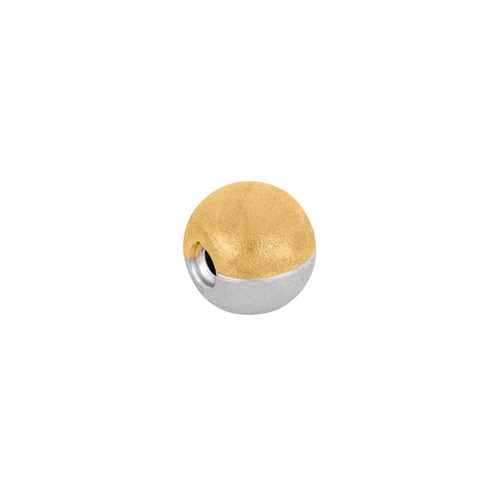 Silver rhod./gold plated ball 12mm