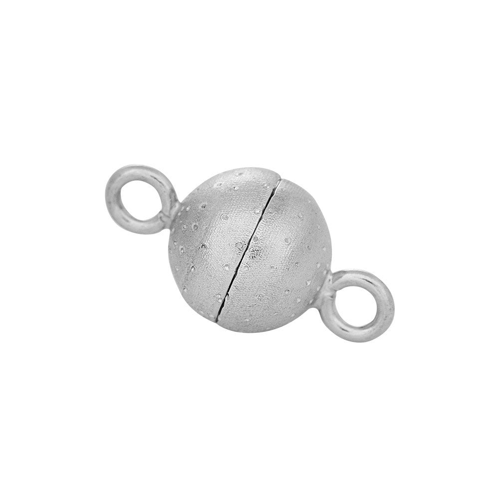 Rhod. Silver Magnetic claps 8mm dia.cut