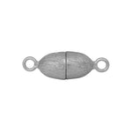 Rhod. Silver Magnetic claps 6mm matt