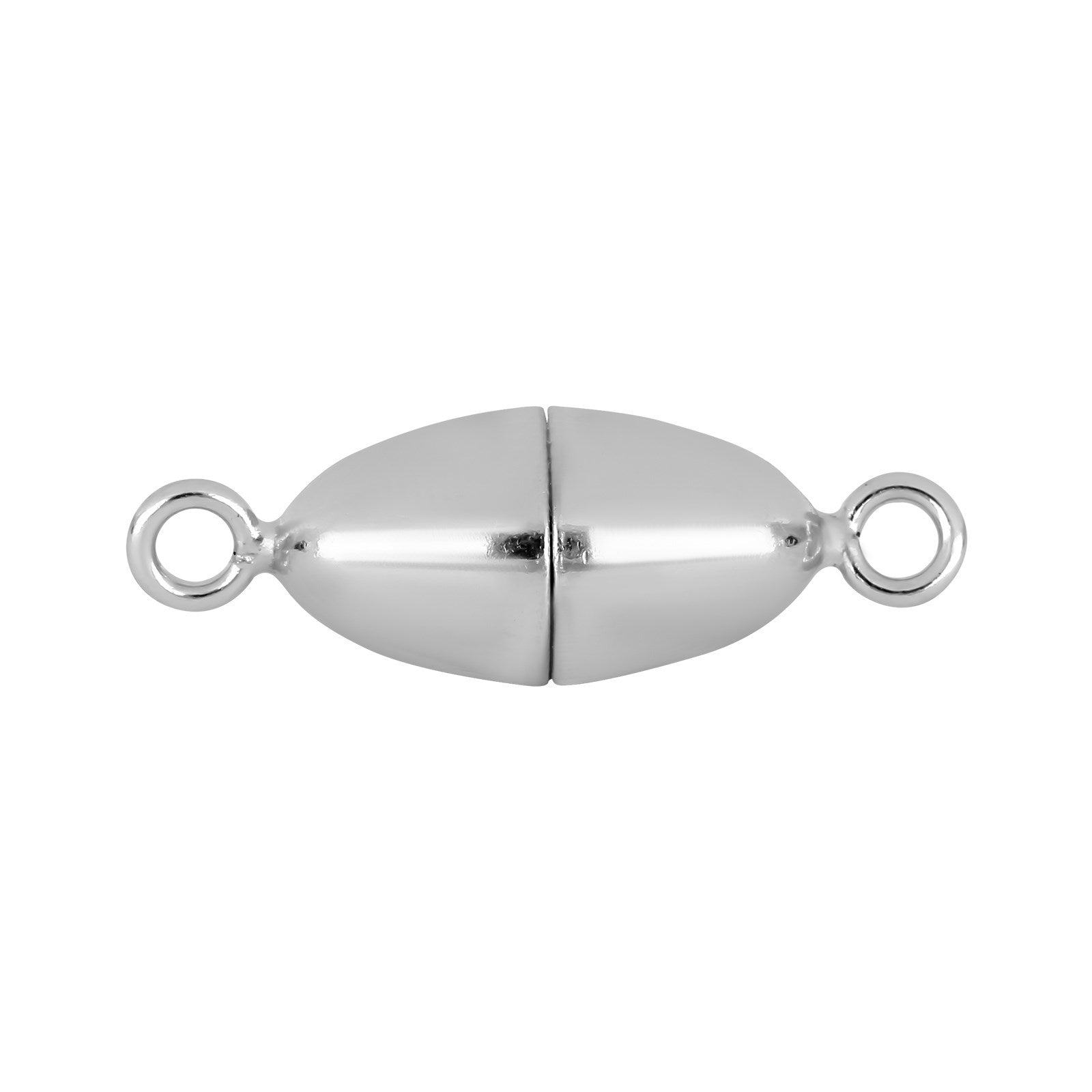 Rhod. Silver Magnetic claps 8mm