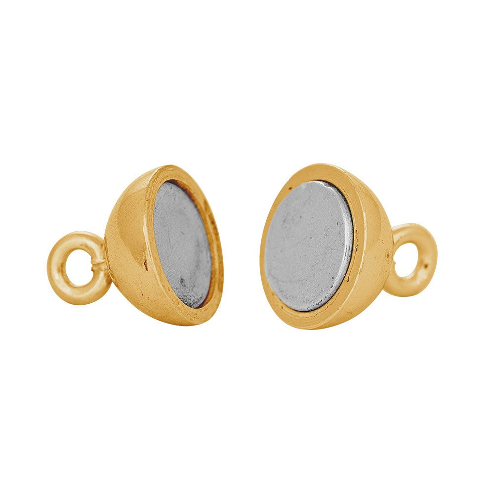 Forg. Sølv magnet perlelås 10mm blank