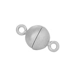 Rhod. Silver Magnetic claps 10mm matt
