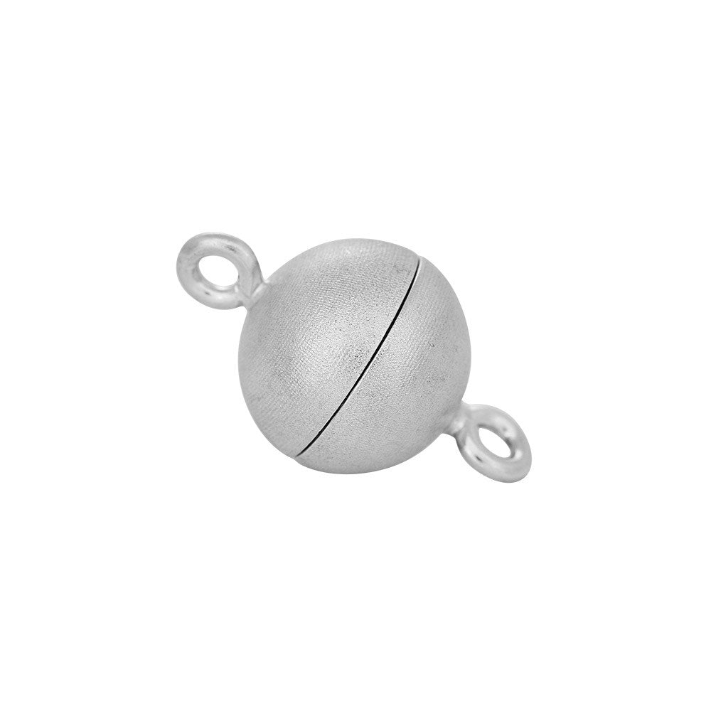 Rhod. Silver Magnetic claps 12mm matt