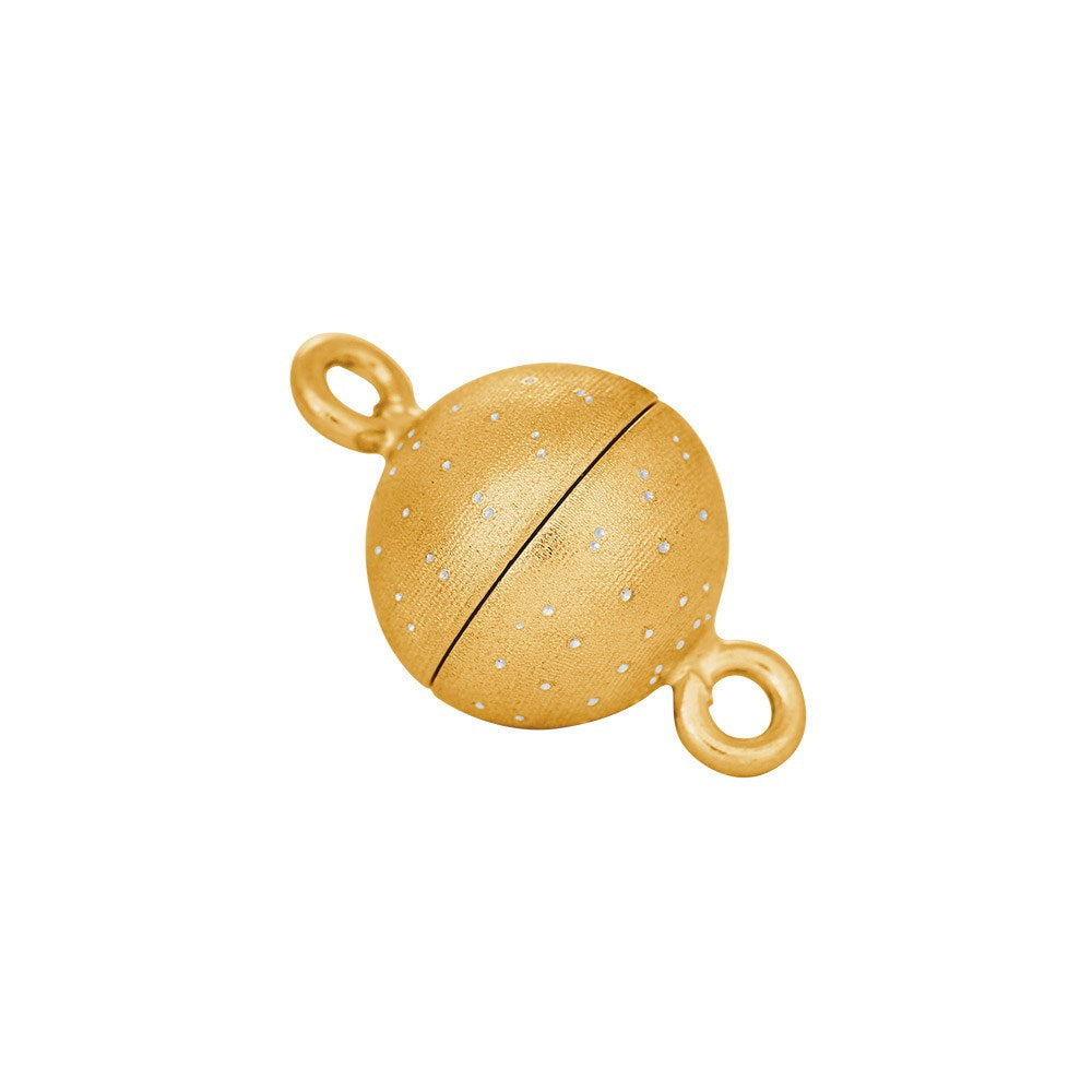 Forg. Sølv magnet perlelås 12mm m. dia cut