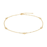 8ct. gold anklet w/cz