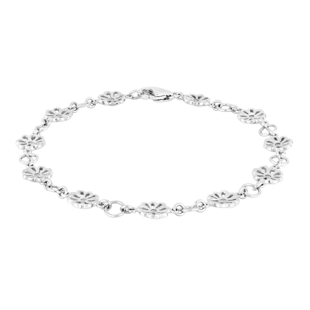 Rhod. silver bracelet