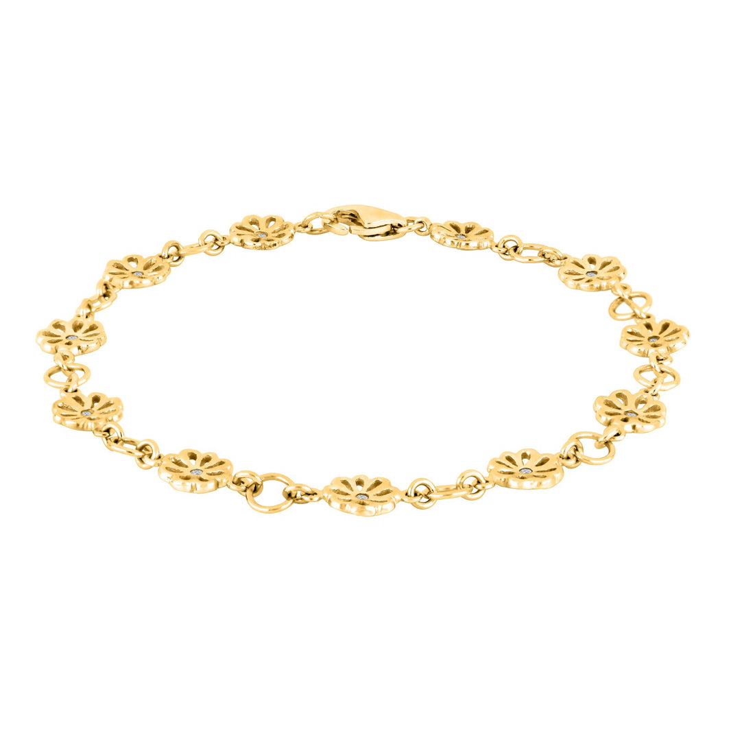 Goldpl. silver bracelet