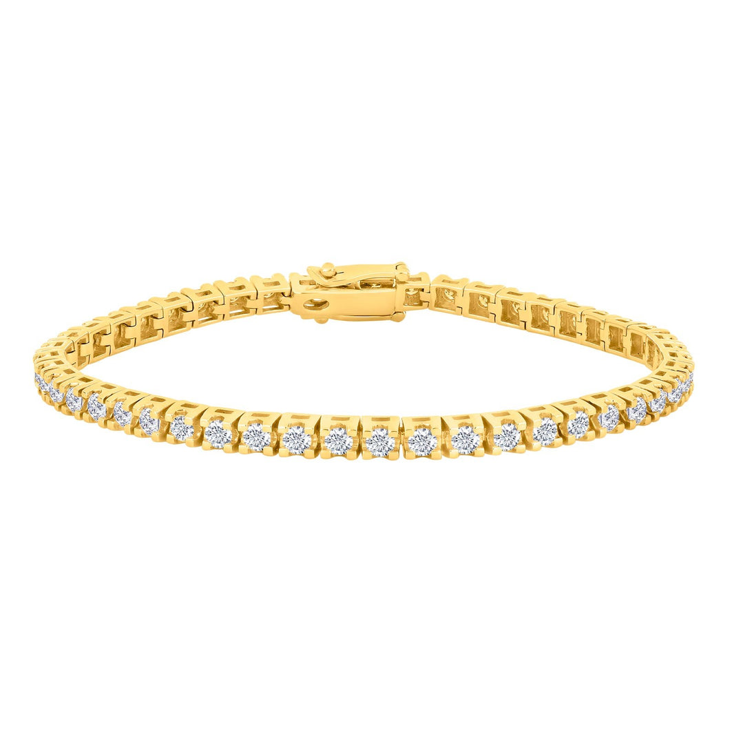 14ct. gold tennis bracelet 4.0ct W/SI