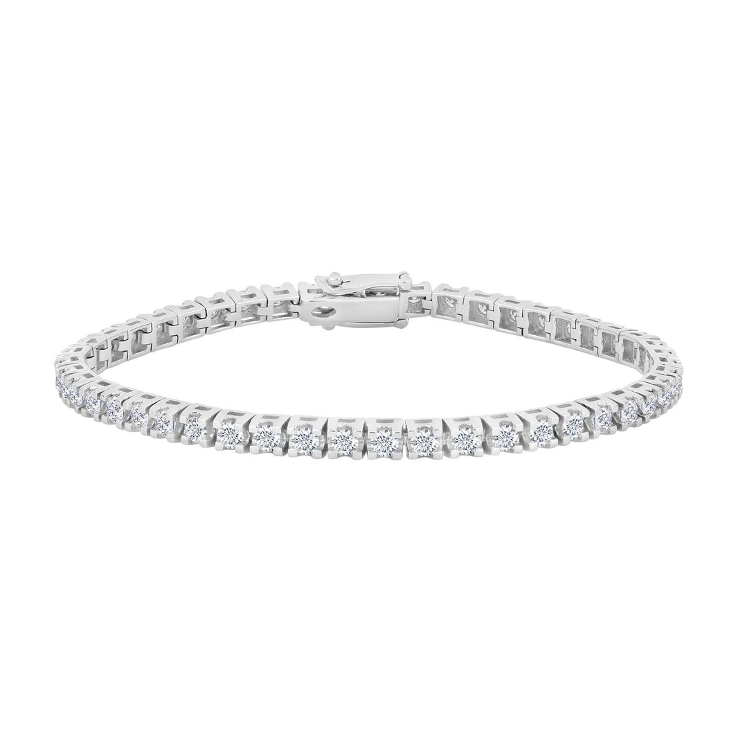 14ct. whitegold tennis bracelet 4.0ct W/SI