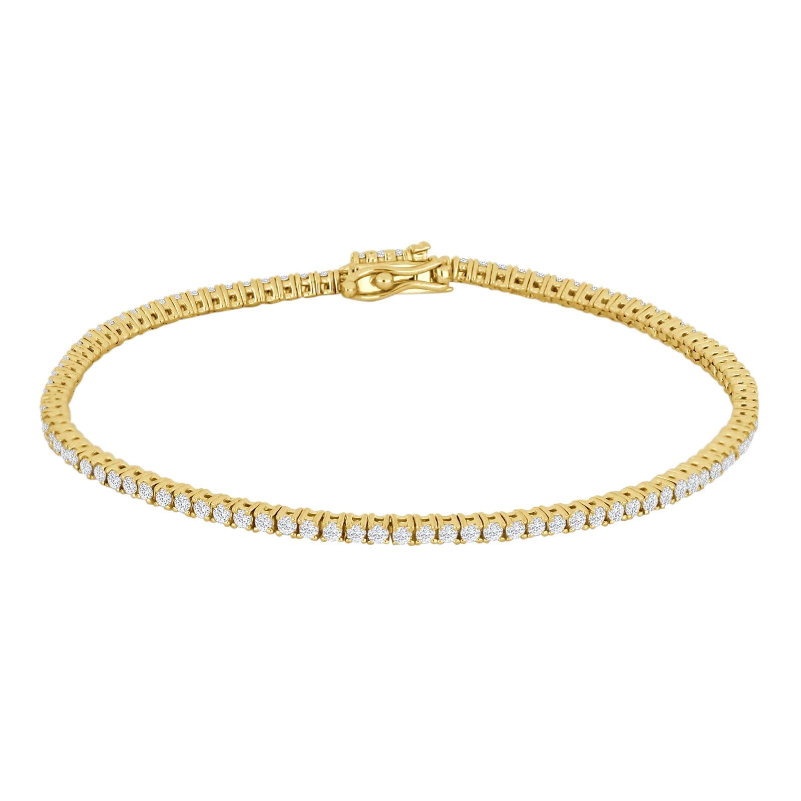 14ct. gold tennis bracelet 1.54ct W/SI