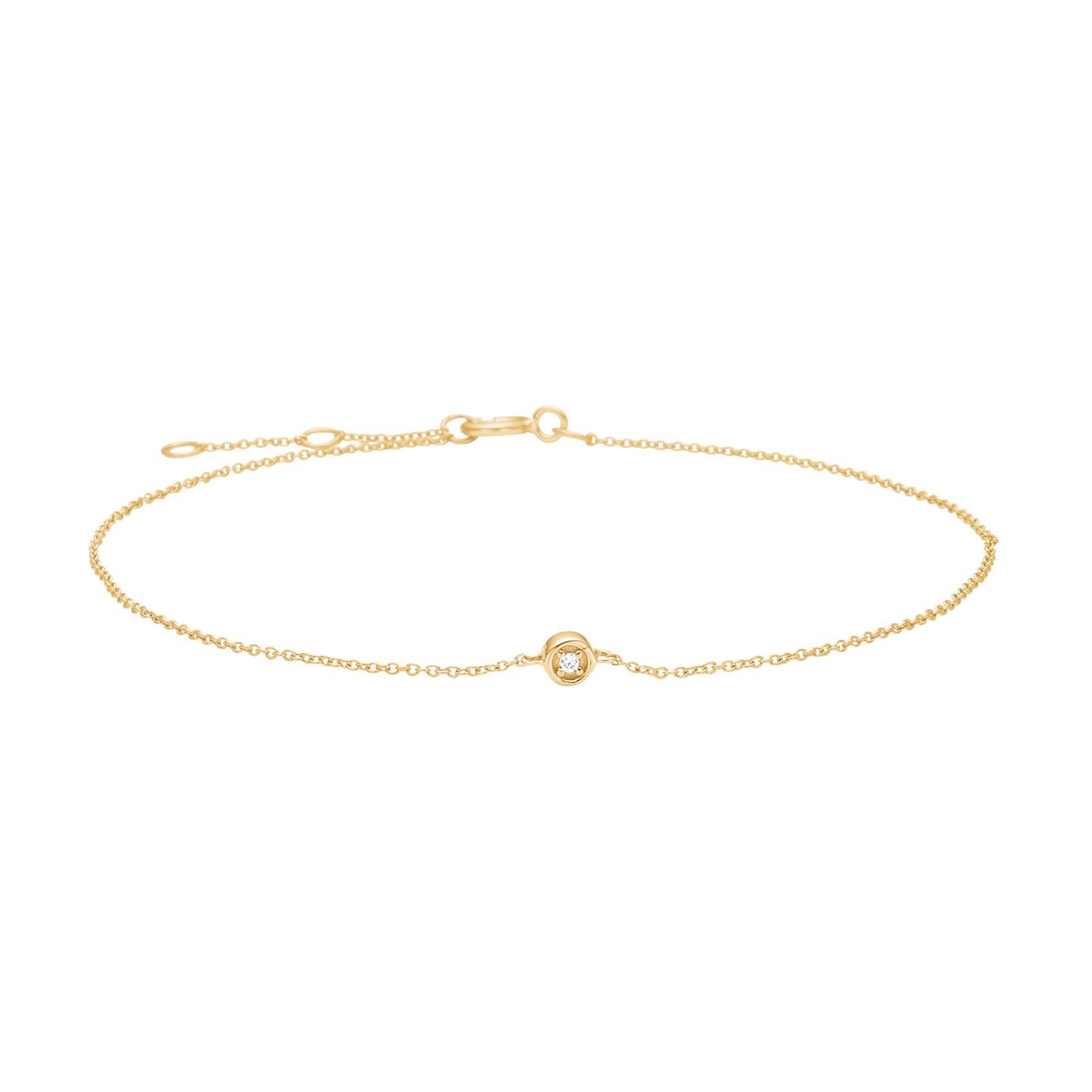 14ct. gold bracelet w. 0,005ct W/SI