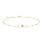 14ct. gold bracelet w. 0,007ct ruby