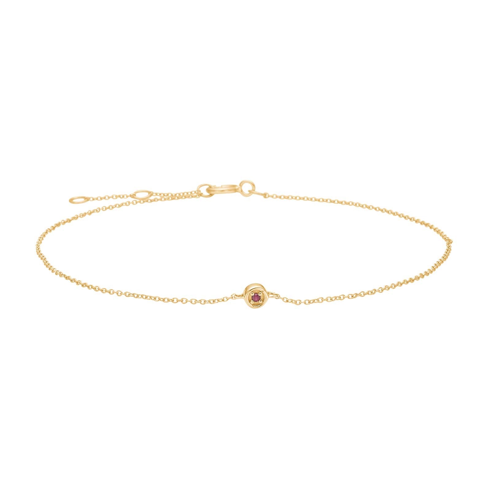 14ct. gold bracelet w. 0,007ct ruby