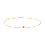 14ct. gold bracelet w. 0,007ct sapphire