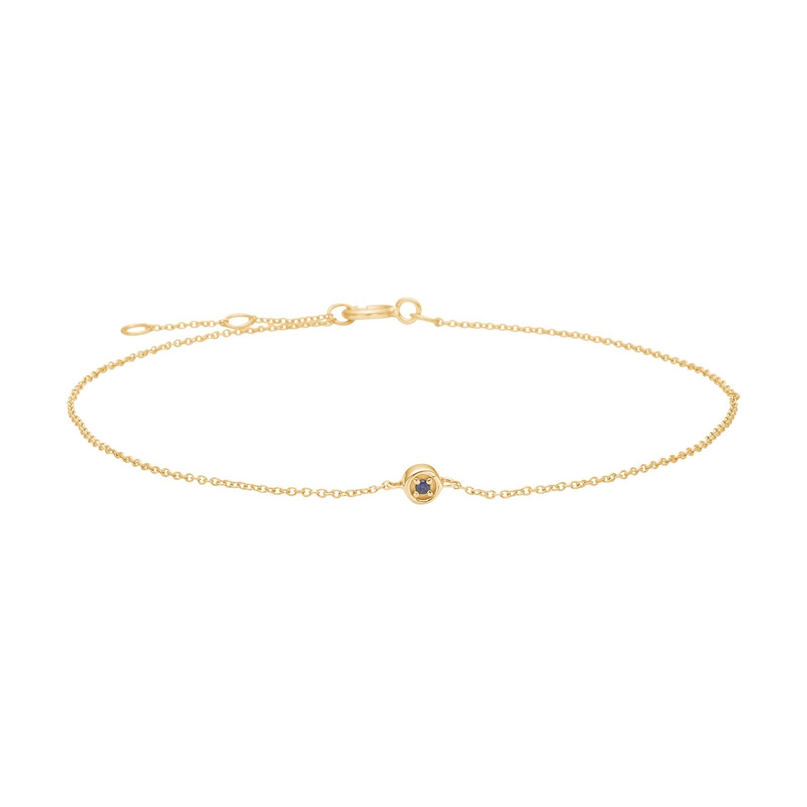 14ct. gold bracelet w. 0,007ct sapphire