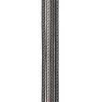 Sølv system-kæde rævehale 3xoxid + 1xsølv 42cm