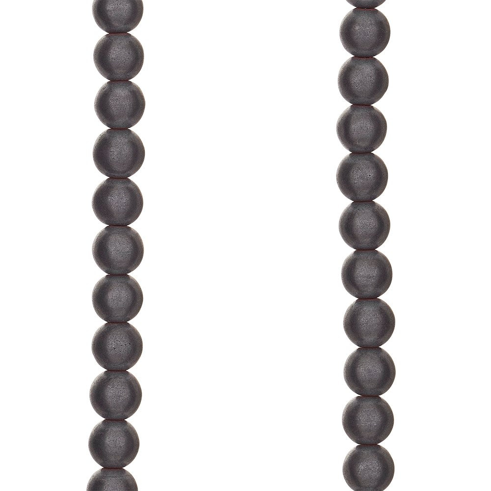 Mat hematite system-kæde 6mm