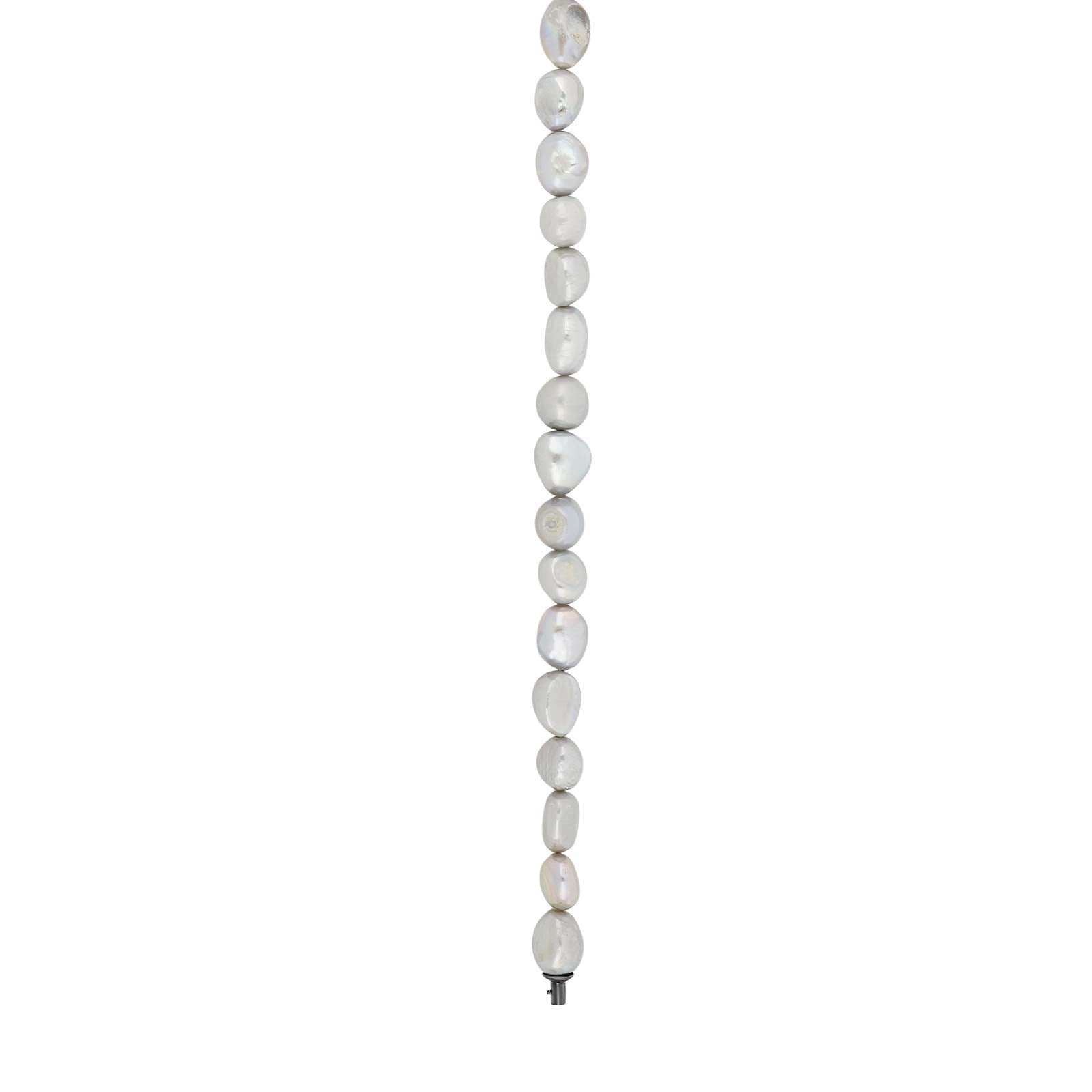 Freshwaterpearl grey 10mm 45cm