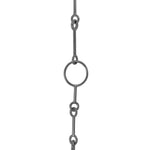Silver black rhod. necklase 45cm