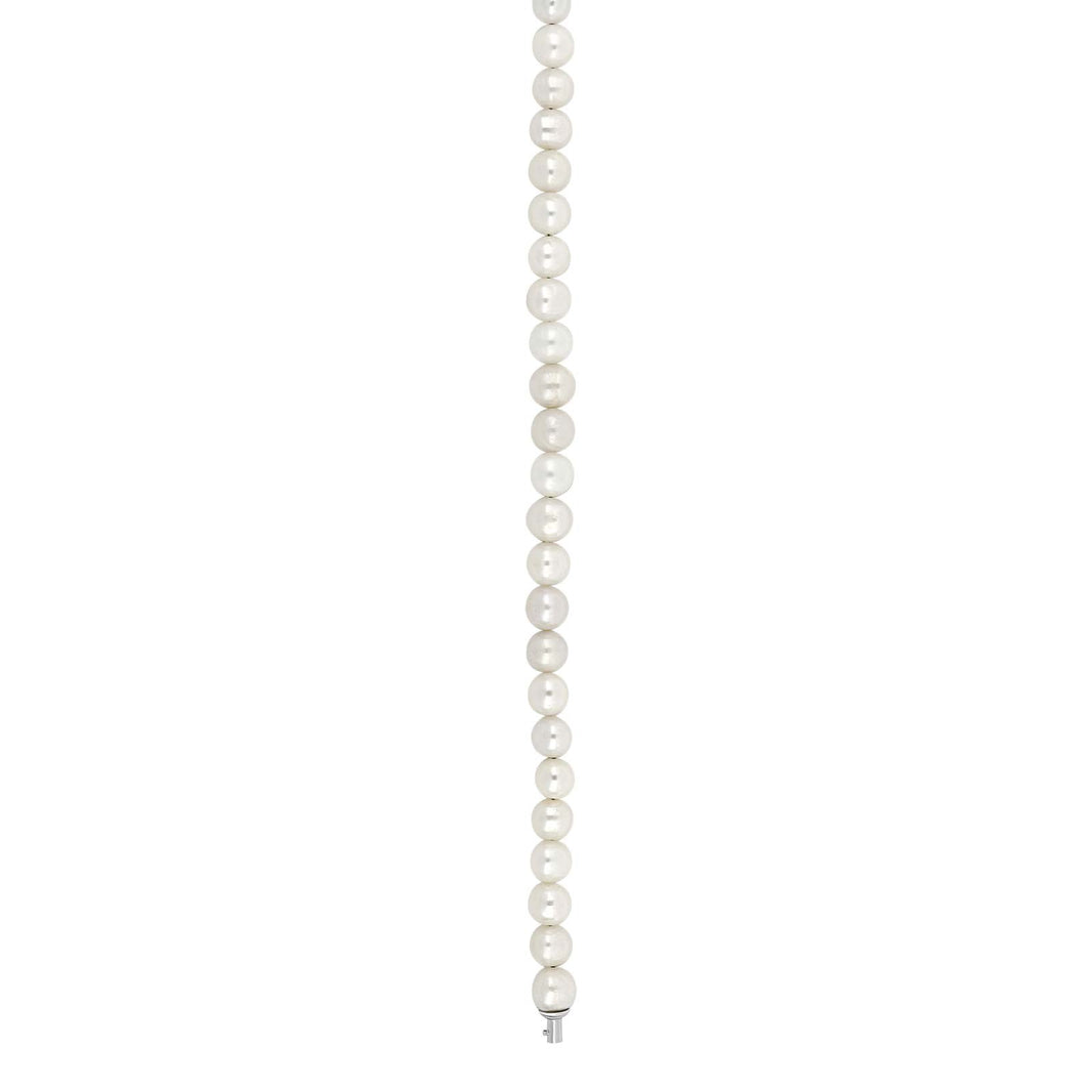 Ferskvandsperle system-kæde hvid 8mm 45cm
