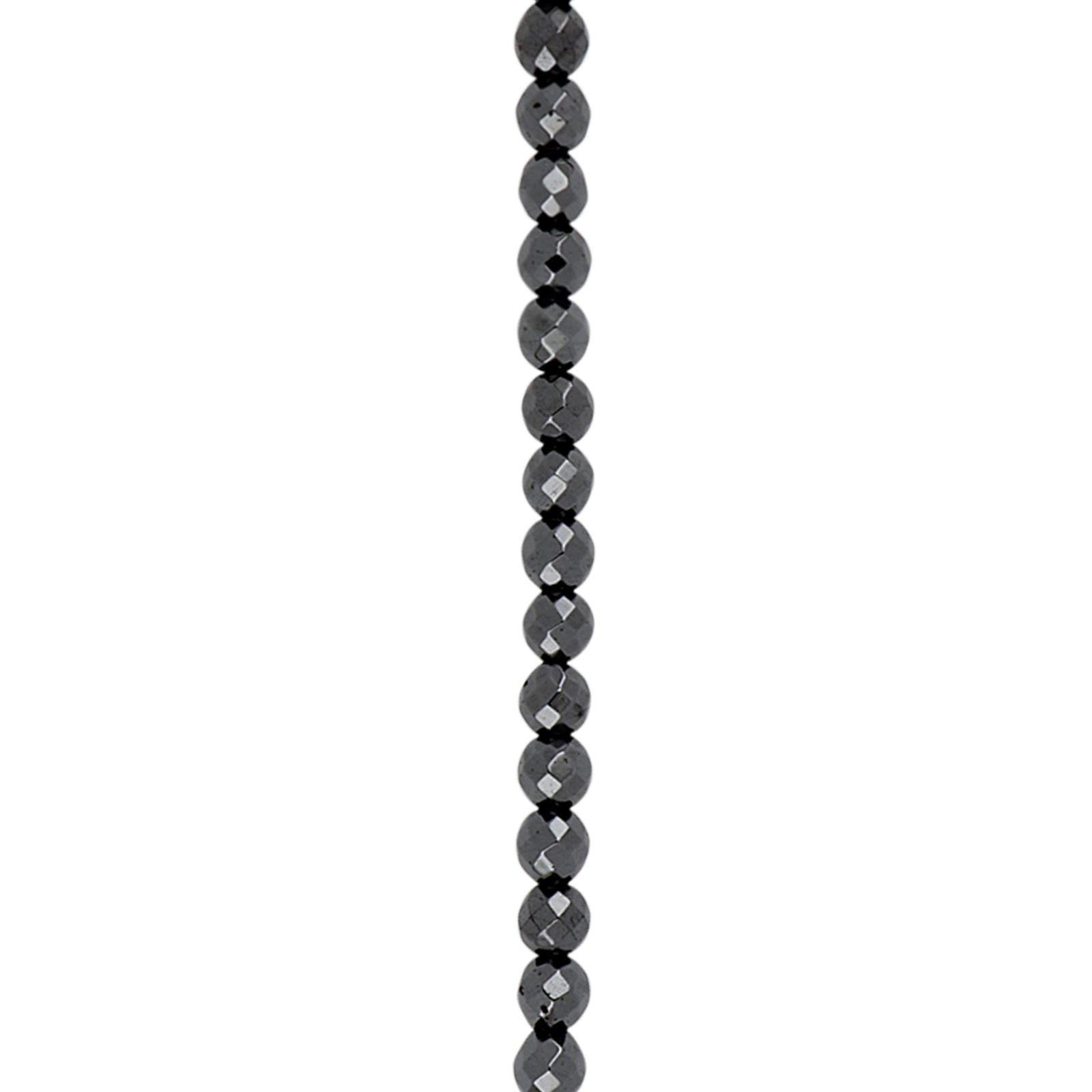 Hematit stonechain facet. 8mm 45cm