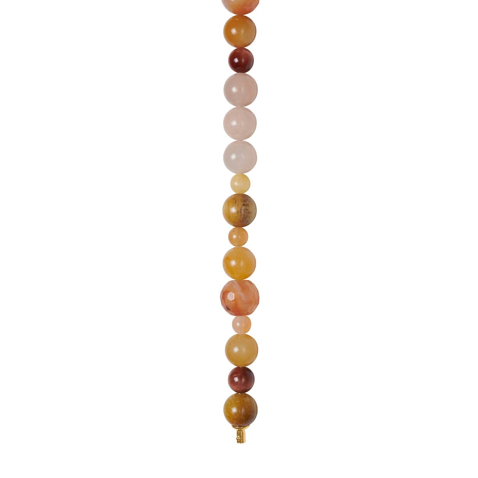 Aventurine, jade, agate, tiger eye 12mm system-chain