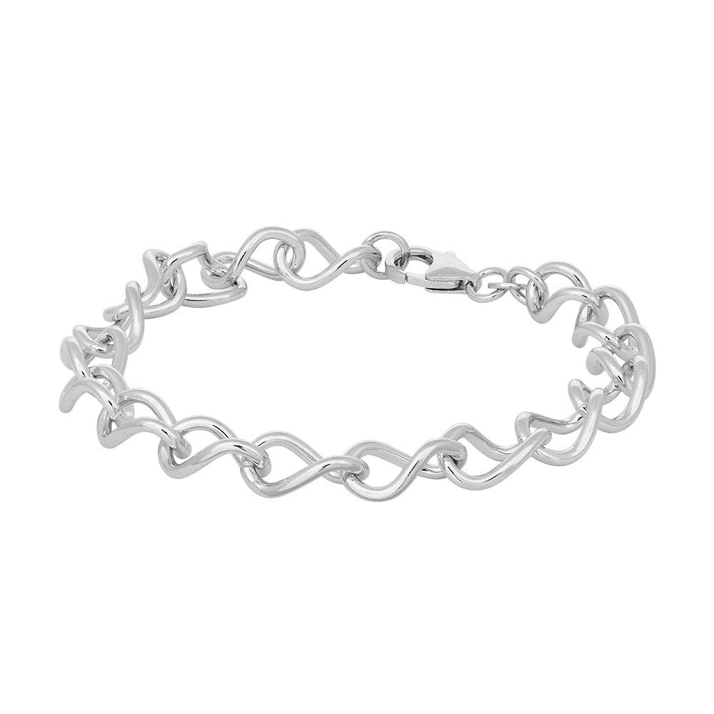 Rhod. silver bracelet
