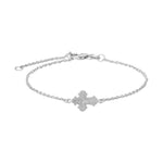 Rhod. silver bracelet dagmarkors