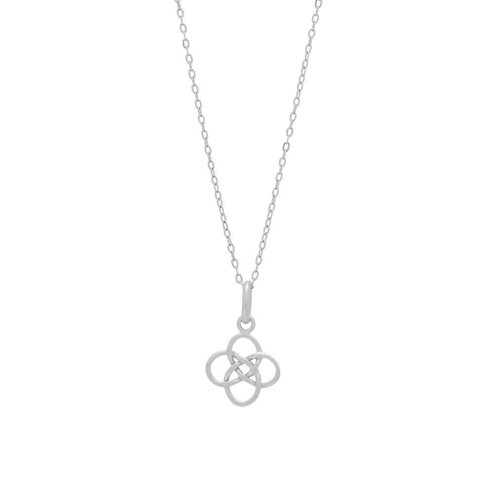 Rhd. silver necklace 10mm