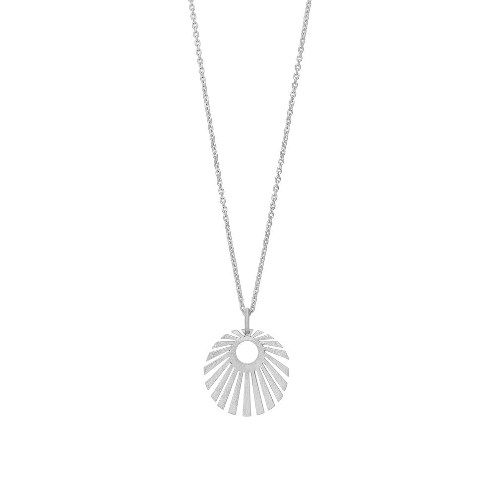 Rhod. silver necklace SUN52 20mm