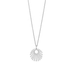 Rhod. silver necklace SUN52 20mm