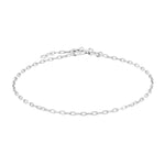 Rhod. silver bracelet anchor