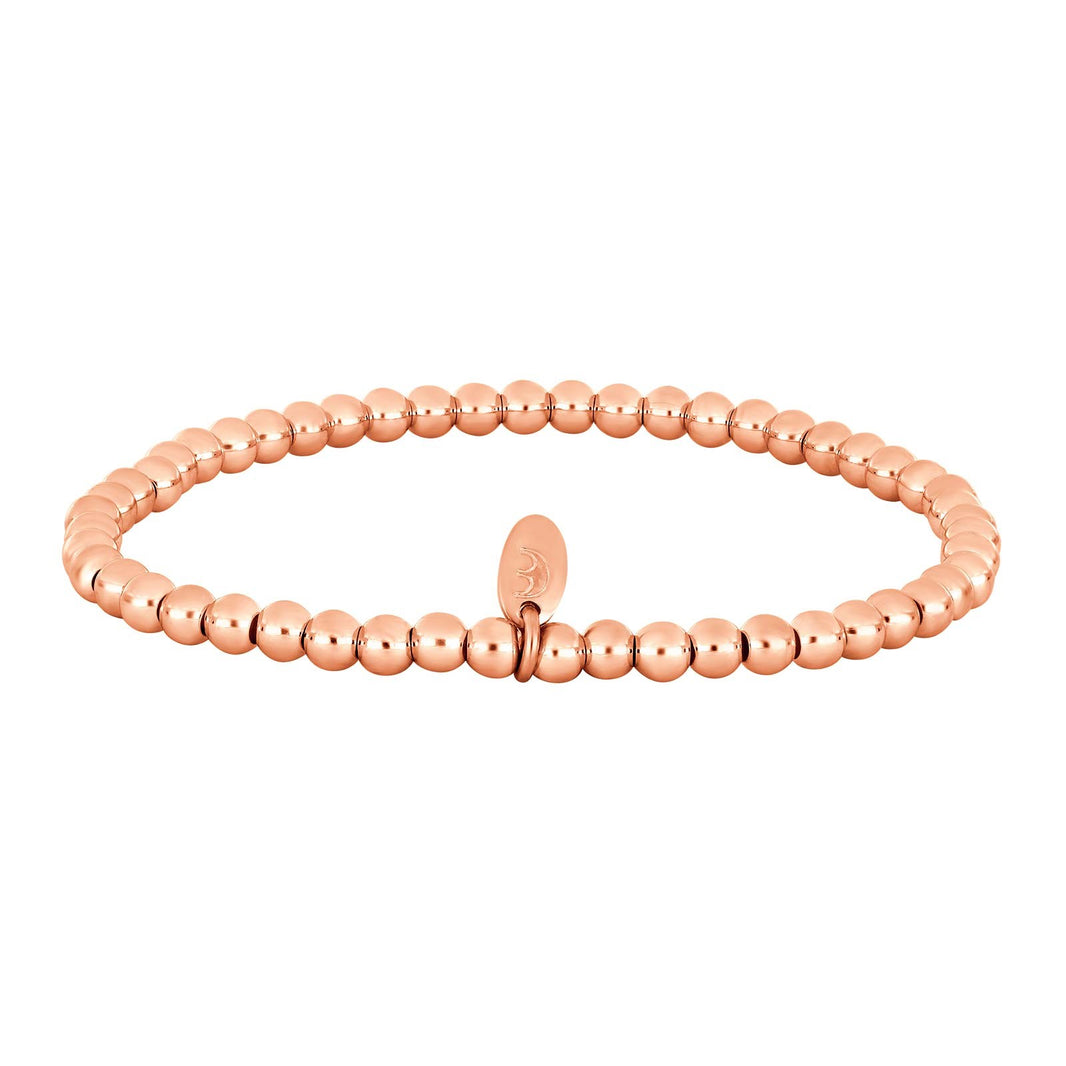 Rhod. silver ball bracelet