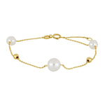 9ct. gold bracelet  w/ FW pearls