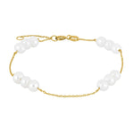 9ct. gold bracelet  w/ FW pearls