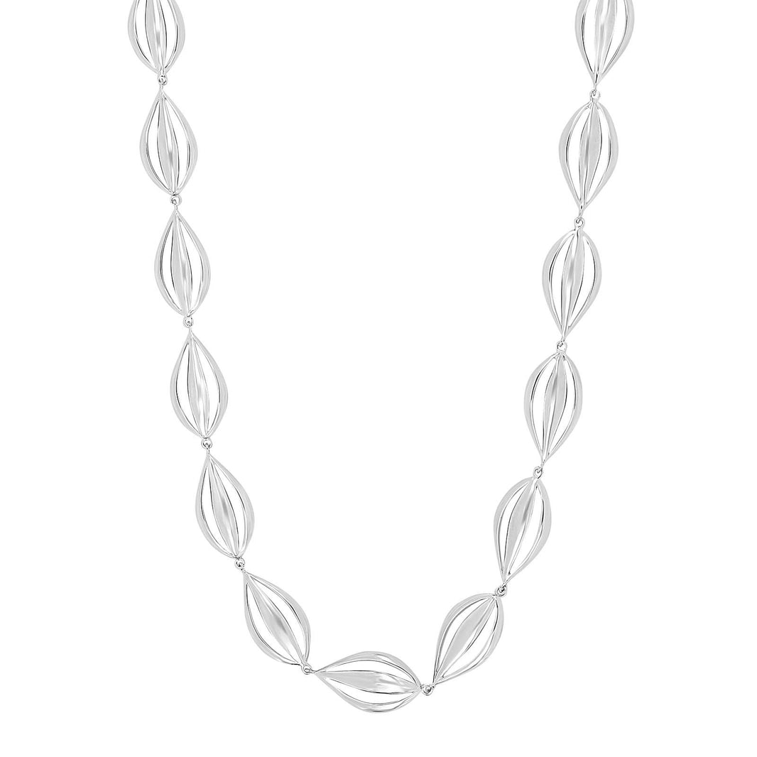 Rhod. silver necklace